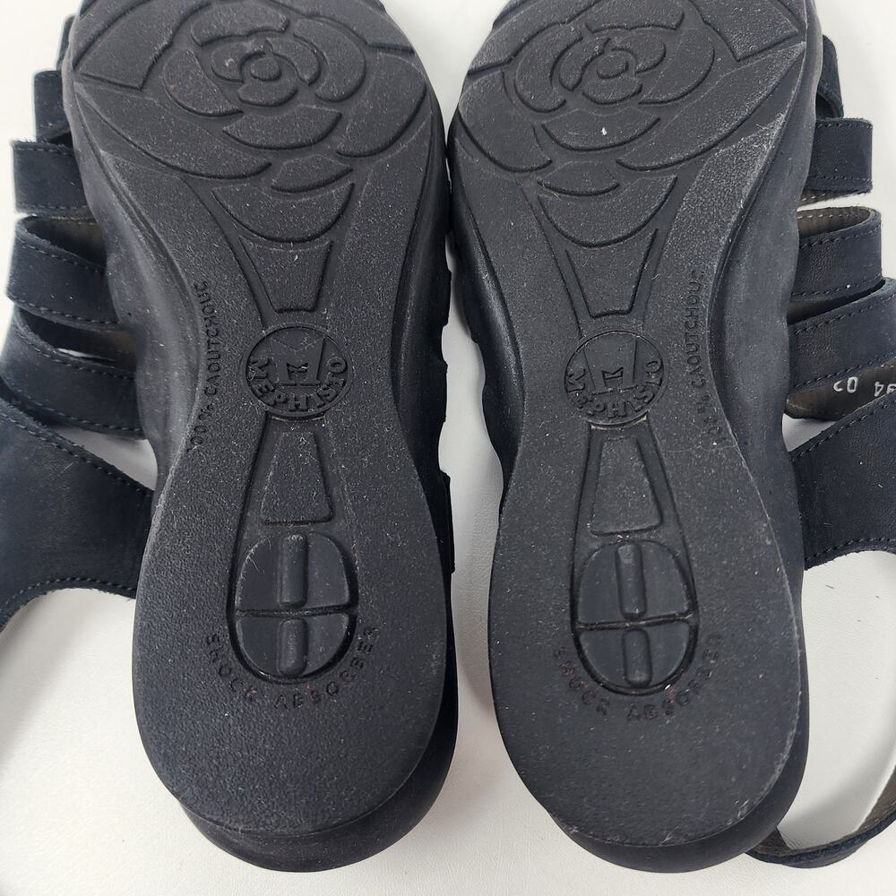 Mephisto Praline Air-Relax Sandal EU40/US10 Black Nubuck Leather Strappy Shoes - Picture 14 of 14